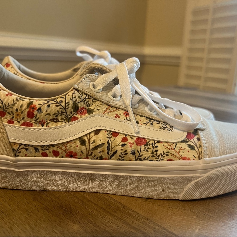 Vans Sk8-Low VTG Floral beige Classic Skate Casual Shoe Sneaker